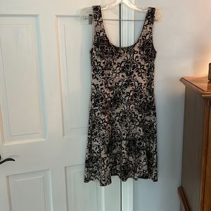 Tank dress; black and tan